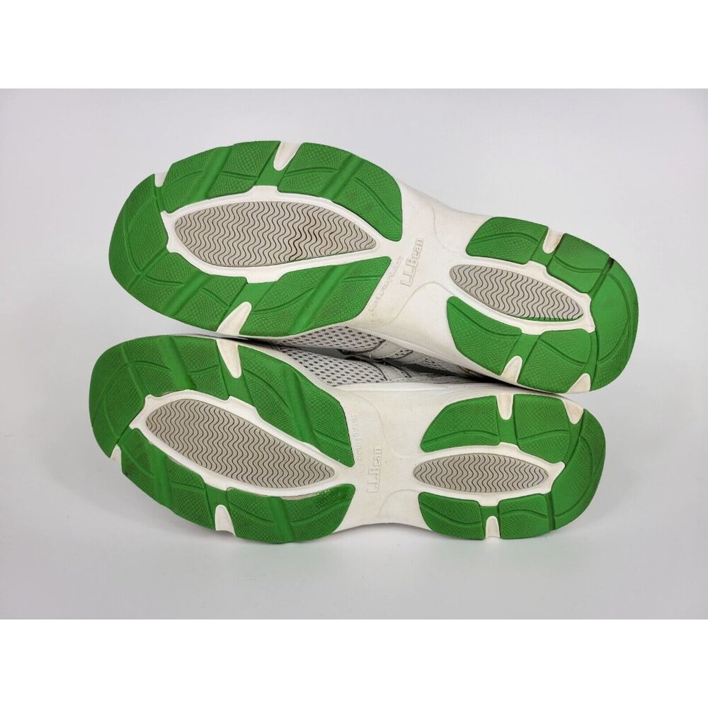 LL Bean Two Strap Mary Jane Shoes Sneakers Womens Size 8 Gray White Green 260976 - Picture 9 of 9